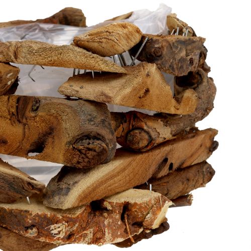 Floristik24 Pedaços de tigela de madeira natural Ø32cm Alt.16cm