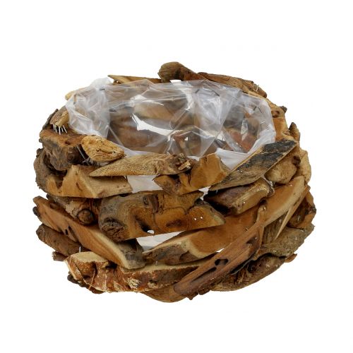 Floristik24 Pedaços de tigela de madeira natural Ø28cm Alt.16cm