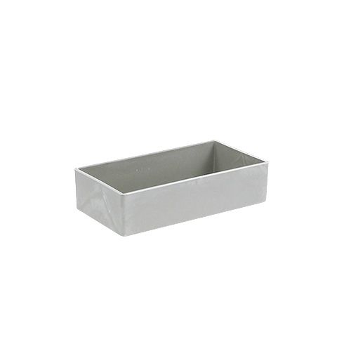 Tigela quadrada cinza 20cm x 10,5cm H5cm