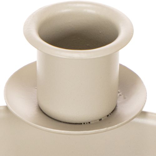 Castiçal com 4 suportes, coroa do Advento moderna, bege, 15 cm | Floristik24.pt