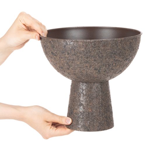Vaso redondo com suporte, modelo moderno, 25 cm | Floristik24.pt