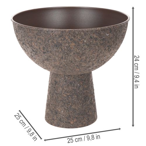 Vaso redondo com suporte, modelo moderno, 25 cm | Floristik24.pt