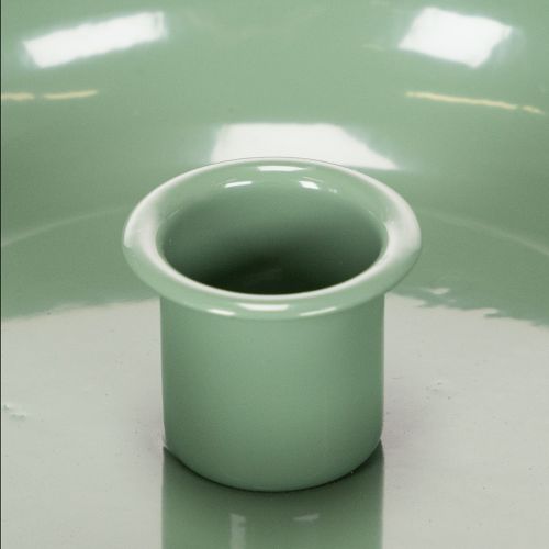 Castiçal decorativo de metal verde, para velas finas, 13 cm | Floristik24.pt