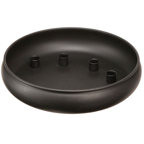 Floristik24 Tigela com castiçal magnético preto Ø33cm Alt.7,5cm
