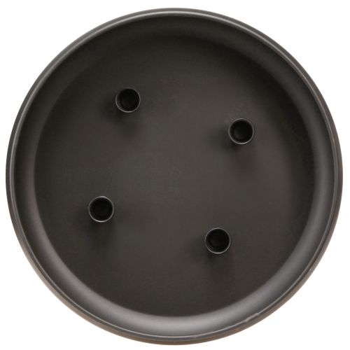Itens Tigela com castiçal magnético preto Ø33cm Alt.7,5cm