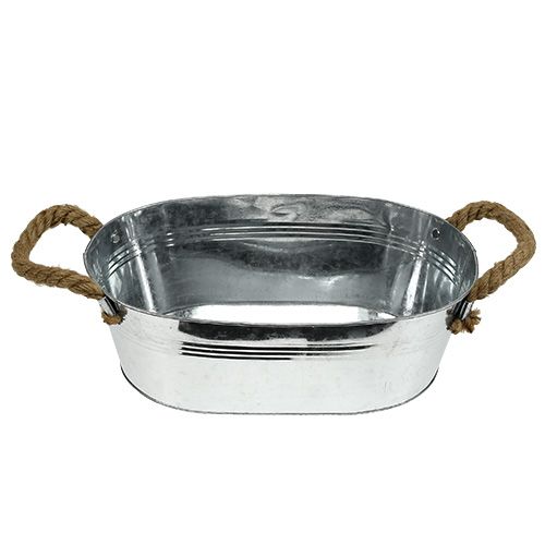 Itens Tigela oval 35cm x 21,5cm A11,5cm Zinco brilhante