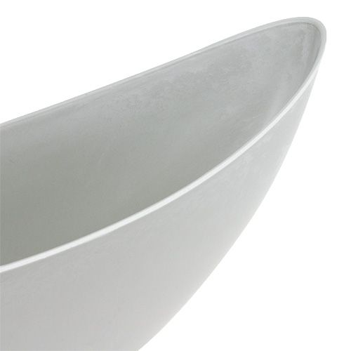 Floristik24 Tigela oval cinza 39cm x 13cm Alt.13cm, 1p