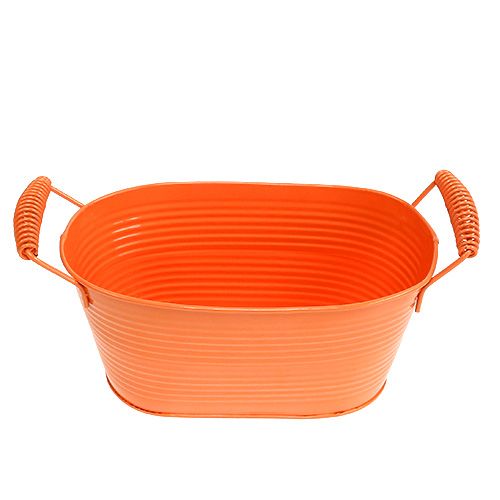 Floristik24 Tigela oval laranja 20cm x 12cm Alt.9cm