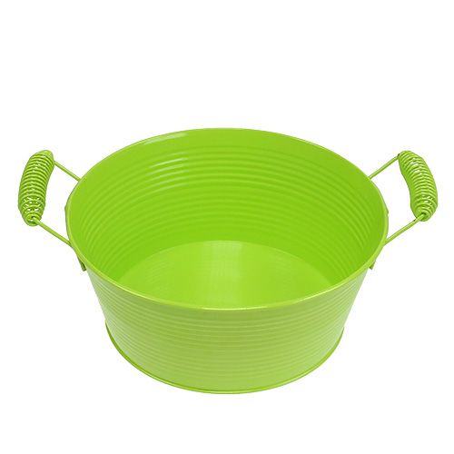 Floristik24 Tigela redonda verde maçã Ø22cm Alt.9,5cm