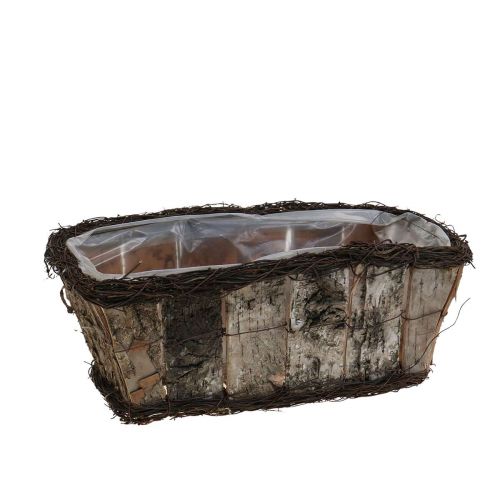 Itens Caixa de planta vaso quadrado de bétula/videira 28×14×11,5 cm