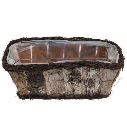Itens Caixa de planta vaso quadrado de bétula/videira 28×14×11,5 cm