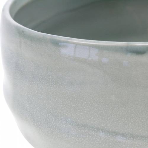 Floristik24 Tigela cerâmica, floreira ondulada, decoração cerâmica oval Ø18,5cm A7,5cm