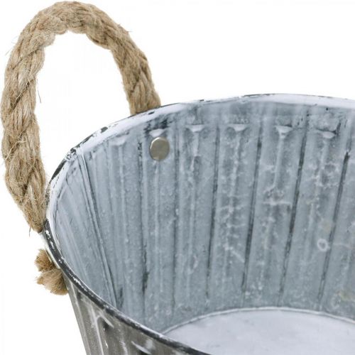 Floristik24 Taça para plantas, taça de metal com asas, taça decorativa para plantar Ø18cm