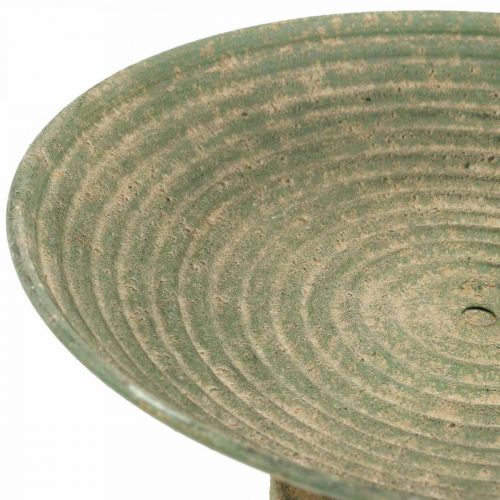 Floristik24 Tigela com pé, tigela decorativa, recipiente de metal, aspecto antigo, Ø26cm Alt.12cm
