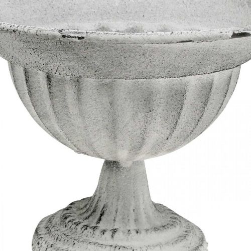 Floristik24 Tigela de copo decorativa branca taça de metal Ø16cm Alt.11,5cm