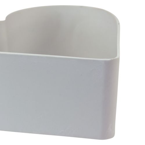 Itens Tigela coração tigela decorativa de plástico branco cinza 24/21cm conjunto de 2