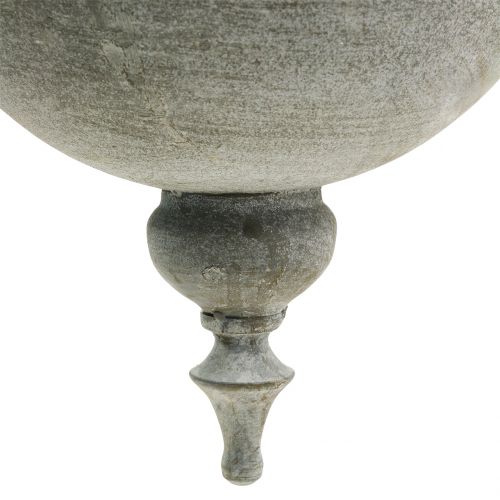 Floristik24 Vaso de plantador para pendurar cinza Ø26cm Alt.23cm