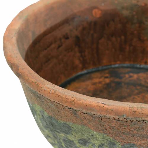 Itens Vaso para plantas vintage argila natural Ø24,5 cm Alt 9,5 cm