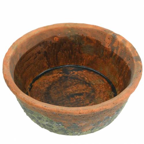 Floristik24 Vaso para plantas vintage argila natural Ø24,5 cm Alt 9,5 cm
