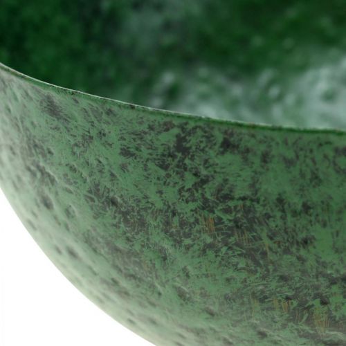 Floristik24 Tigela decorativa metal verde mesa decoração vintage Ø21cm