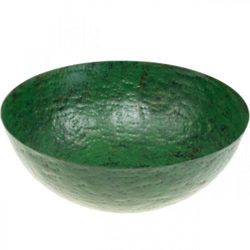 Tigela decorativa vintage de metal verde tigela Ø31cm