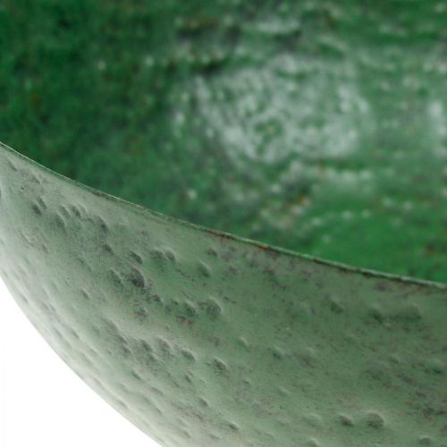 Floristik24 Tigela decorativa vintage de metal verde tigela Ø31cm