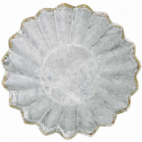 Floristik24 Forma decorativa em metal, decoração em metal para plantar, moldes para bolos com aro dourado Ø13cm H3.5cm