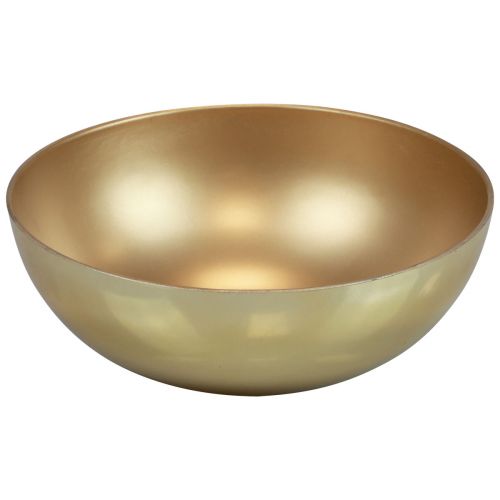 Tigela decorativa tigela dourada de plástico brilho fosco Ø20cm Alt.7cm