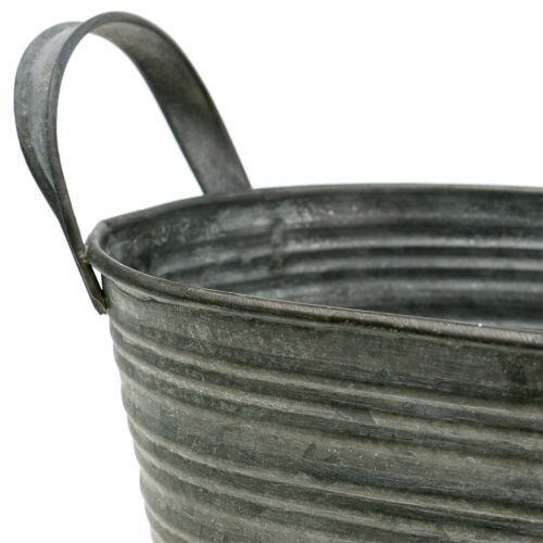 Floristik24 Cuba para plantador de zinco 25cm x 13,5cm Alt.12cm