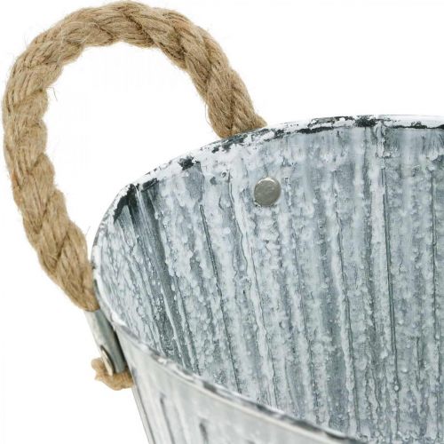 Floristik24 Plantador com asas, floreira em metal, taça decorativa para plantar L28cm