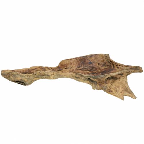 Floristik24 Tigela de madeira Burl com chamas 70cm x 27cm Alt.12cm