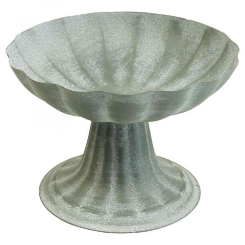 Floristik24 Tigela decorativa com pé tigela de metal vintage Alt.12cm Ø17cm
