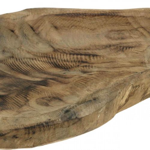 Floristik24 Tigela decorativa em madeira Paulownia, decoração de mesa, floreira C 34 cm Alt 5 cm