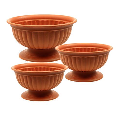 Tigela de terracota com base Ø26cm - 35cm, 1 peça
