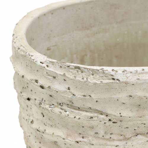 Itens Vaso de planta oval branco antigo 27cm x 16cm Alt.13cm