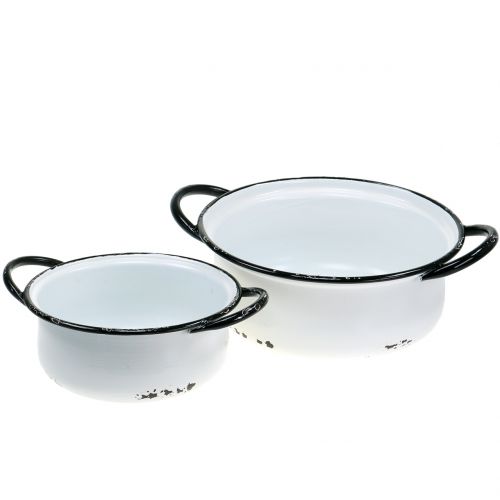 Floristik24 Tigelas de metal vintage Ø19,5cm - Ø25cm 2pcs