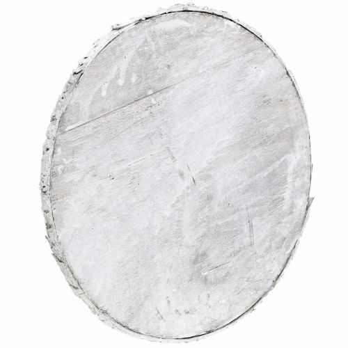Itens Disco decorativo de madeira com base em contraplacado branco casca Ø20cm