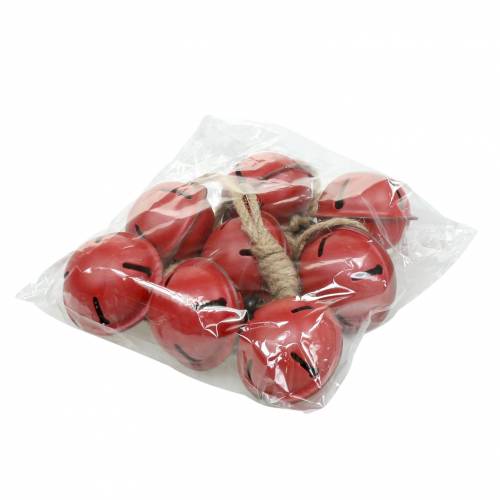 Floristik24 Sinos com estrela na fita para pendurar vermelho L30cm 2pcs
