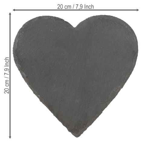 Itens Prato decorativo de ardósia coração de ardósia 20cm 1 peça