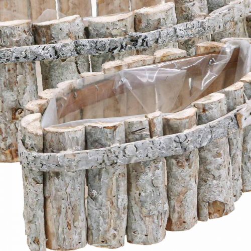 Floristik24 Tigela para plantas, caixa para plantas em madeira, jardineira L37,5/28cm H10/9cm conjunto de 2