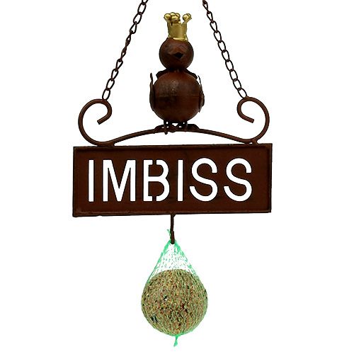 Floristik24 Placa &quot;Lanche&quot; para pendurar marrom 20cm L31cm
