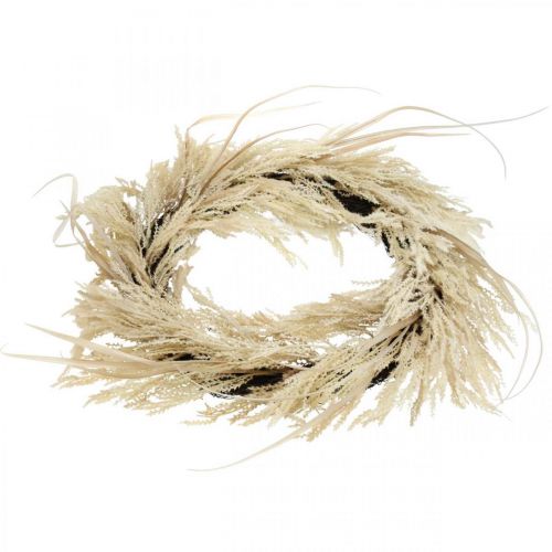 Floristik24 Deco grinalda grama dos pampas e creme de junco artificial 70cm