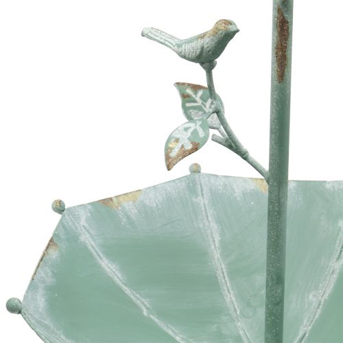 Itens Guarda-chuva antigo para pendurar verde hortelã Alt.43cm Ø28cm