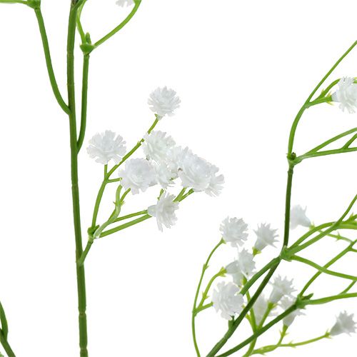 Floristik24 Flores artificiais de gipsófila brancas 52 cm 6 unidades