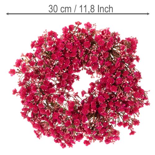 Guirlanda de flores artificiais, decoração com gipsofila, 30 cm | Floristik24.pt