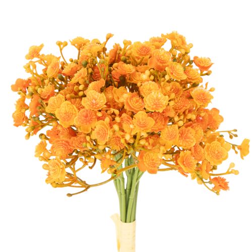 Ramo artificial de gypsophila laranja para arranjos florais, 30 cm, 10 unidades.
