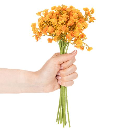 Ramo artificial de gypsophila laranja para arranjos florais, 30 cm, 10 unidades. | Floristik24.pt