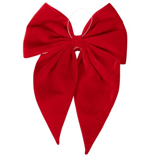 Laço decorativo vermelho, laço grande de veludo para janela ou porta, 50 cm | Floristik24.pt