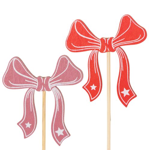 Enfeites decorativos em forma de laço com flores, 32 cm, pacote com 12 unidades. comprar | Floristik24.pt