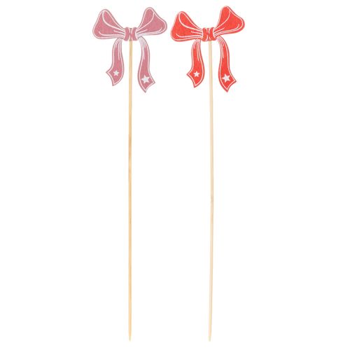 Enfeites decorativos em forma de laço com flores, 32 cm, pacote com 12 unidades. | Floristik24.pt